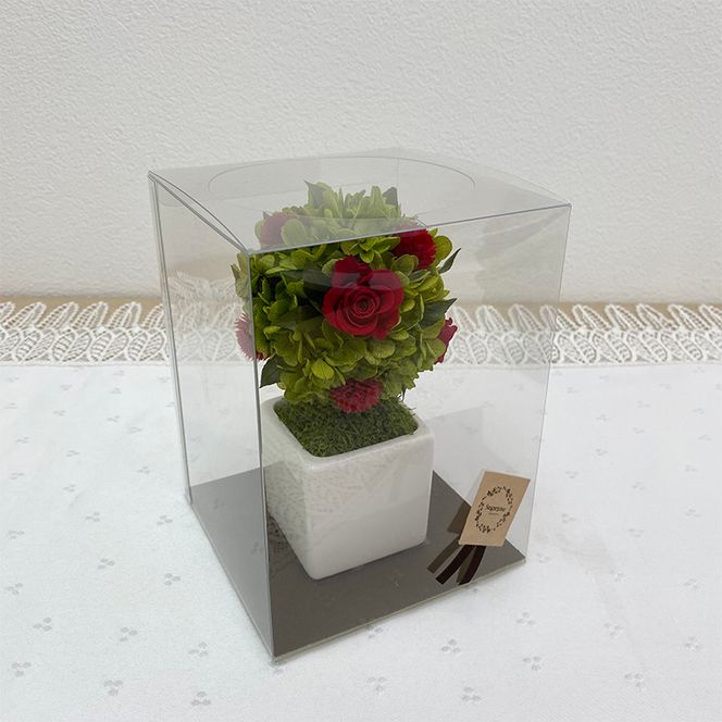 AJ184-1 プリザーブドフラワー【プティシュシュ/レッド】春日部市 シュガーパイン