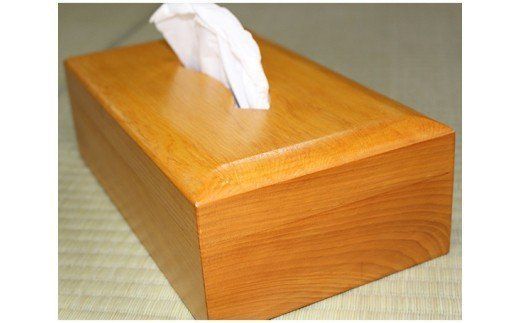 【U01001】ティッシュ用化粧箱（榧の木）
