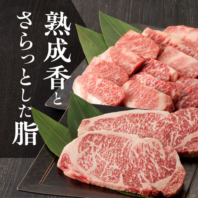【豊後牛セット】 カルビ焼肉用 ＆ 霜降りサーロインステーキ_2185R