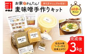 「かねよ みそ しょうゆ」麦味噌手作りキット　K058-004