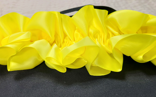 ハンドメイド作家作品】fluffy bag ( イエロー )& ヘアゴム 1個 セット《築上町》【＊serendipity＊】 [ABAS011]