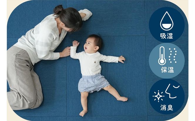【4枚セット ライトブルー】安心安全なおしゃれインテリア “Tammy Mat” ファブリック畳 撥水加工 消臭 抗菌 抗ウイルス 赤ちゃん 子供 ペット マット H171-004