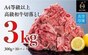 牛肉 切り落とし （300g×10P）計3kg  片桐さんの おおいた和牛 黒毛和牛 牛 切落し [H-12]