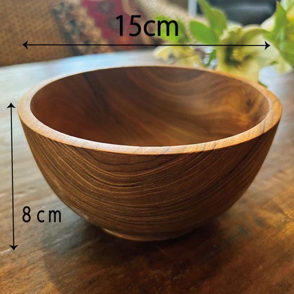無垢　チーク材　茶碗（どんぶり）　BV-16