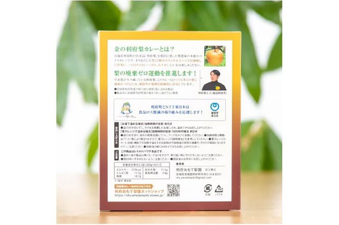 【数量限定】金の利府梨カレー(中辛) 200g×2箱セット「宮城県利府町産の梨を使用」|06_ron-010201