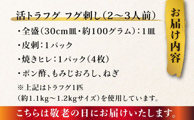 【敬老の日にお届け！】【長崎県産】トラフグフグ刺し・フグ鍋セット（2～3人前） / ふぐ 刺身 鍋 南島原市 / ながいけ[SCH073]