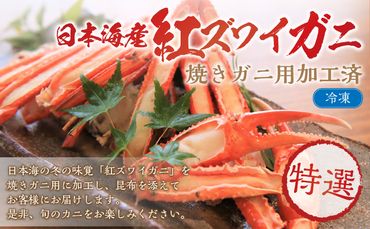 【特選】日本海産紅ズワイガニ（焼きガニ用加工済）　TB00006