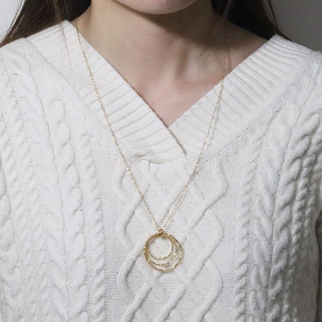 K18　ミラーボール華やかペンダント（小） BQ-126