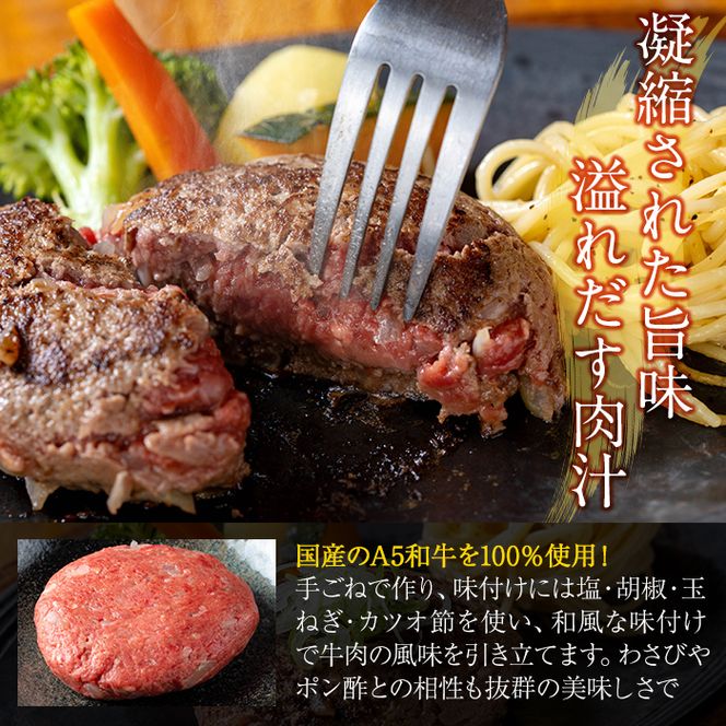 a940 生食感ハンバーグ！やまさきの焼肉A5ランク極ハンバーグ150g×6袋(合計900g)【やまさき】