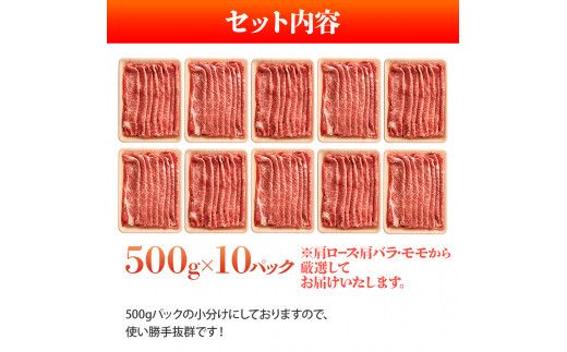 訳アリ！博多和牛しゃぶしゃぶすき焼き用（肩ロース肉・肩バラ・モモ肉）5kg(500g×10p)