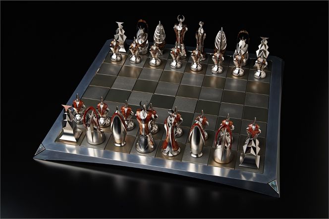 匠チェス（セット）チェスピース黒軍16体 チェスピース朱軍16体 チェス 