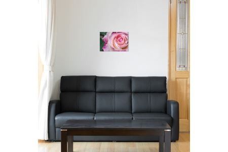 015B022 レザーフォトパネル 45cm×30cm【写真パネル オーダー 合成皮革製 手作業 インテリア】