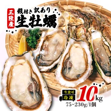 訳あり 岩手県産冷凍殻付き牡蠣 10kg [koku008_2]