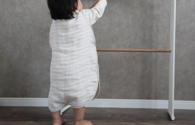 G1991 【eclat bebe】泉州南部織 4重ガーゼ スリーパー《PiGy》