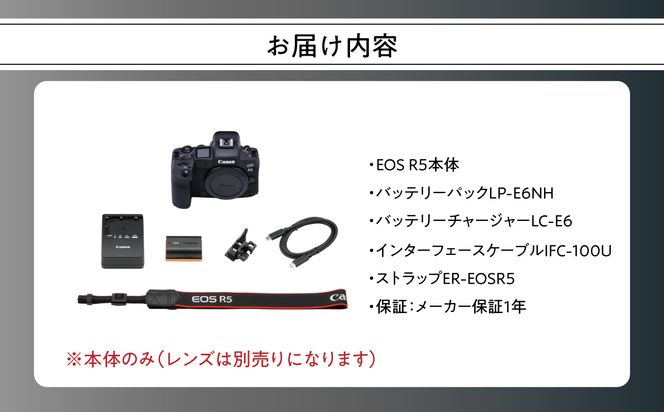 【R14141】 キヤノンミラーレスカメラ　EOS R5