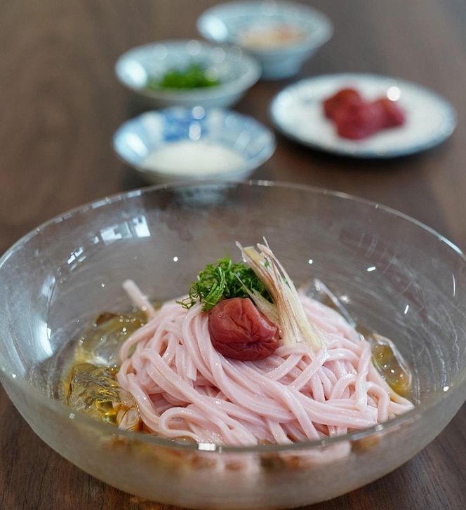 紀州南高梅肉使用　丸ざる梅うどん5食セット　T135