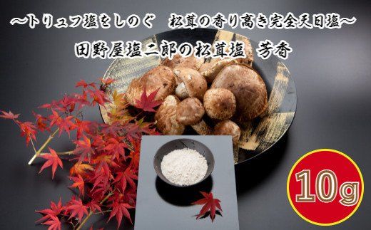 田野屋塩二郎の松茸塩『芳香』10g 数量限定 完全天日塩 国産