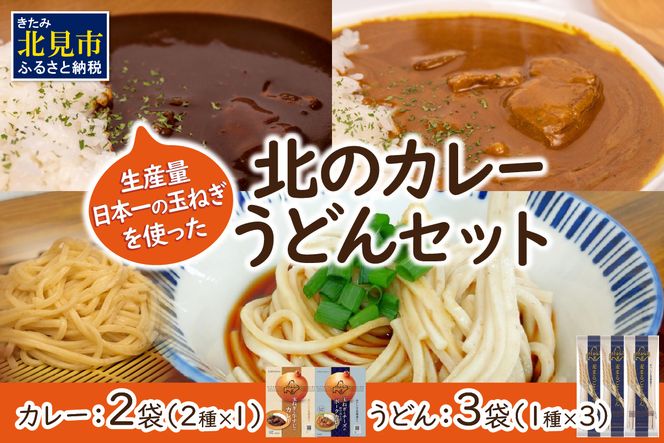 生産量日本一の玉ねぎを使った北のカレーうどんセット ( カレー うどん 麺 セット 玉ねぎ たまねぎ 牛すじ チーズ 豚 )【104-0005】