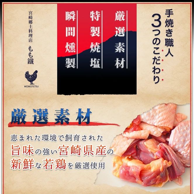 宮崎鶏の炭火もも焼きセット450g(150g×3パック入り)_M035-001