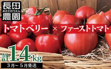 【人気No.1セット】ファンにならずにいられない ファーストトマト＆トマトベリー 計1.4kｇ（3月～5月で発送）　H004-149