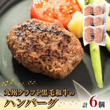九州クラフト黒毛和牛のハンバーグ(100g×2個入り)×3パック　N0105-A0303