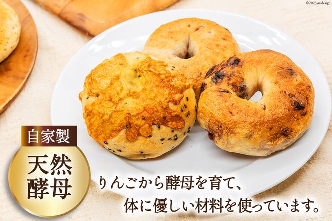 パン ハードパン 3種 & ベーグル 5種 セット 計8個 [しぜん酵母と石窯ぱん bungaーぶんがー 長野県 池田町 48110767] 手作りパン 天然酵母 自家製酵母 窯焼きパン 長野県産