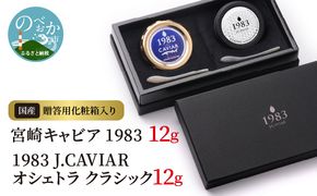 宮崎キャビア 1983 & 1983 J.CAVIAR オシェトラ 食べ比べセット 12g×2個セット　N027-ZD095