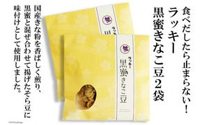 DE105 ラッキー 黒蜜きなこ豆(85g) 2袋 [ 黒蜜 きなこ 2袋 おすすめ おやつ 九州 長崎県 島原市 ]