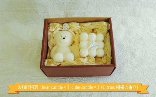 ソイキャンドルセット(Citrusの香り)大豆由来で環境にも優しい！≪配送時期：3月～6月、9月～12月≫【35002】