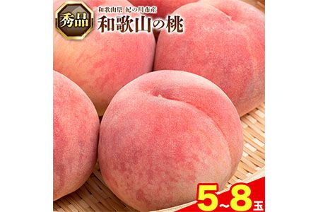 【秀品】和歌山 桃 5～8玉入 ときわオンライン《2025年6月下旬～9月中旬頃出荷》和歌山県 紀の川市 フルーツ 果物 桃 お中元 贈り物 ギフト 産地直送 農家直送---wsk_ctkw13_6g9c_24_13000_5t---