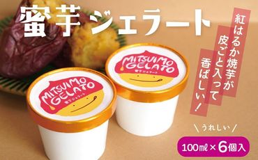 蜜たっぷりの紅はるか焼芋が極上スイーツに！皮まで入った【蜜芋ジェラート】6個 232238_CF02-PR