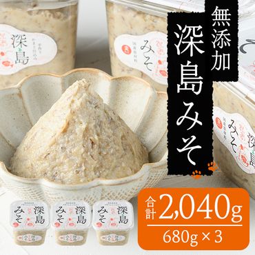 深島みそ (計約2kg・680g×3個) 味噌 みそ 味噌汁 麹 調味料 手作り 大分県 佐伯市【EK01】【でぃーぷまりん】