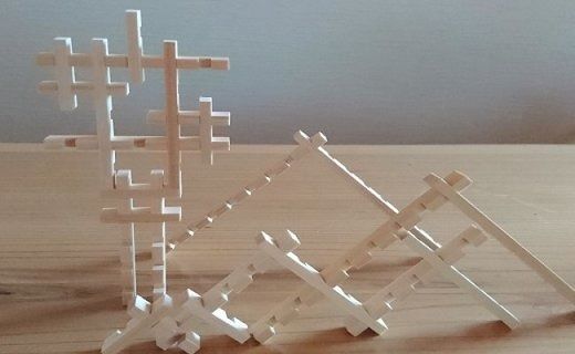 108.【Let's 木育！】組子deパズル　ミックス54ピース