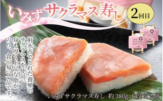 【定期便2ヶ月】ます寿し食べ比べ ます寿しといみずサクラマス寿し【本州のみ発送】 ※発送前に在宅確認の電話連絡をいたします！