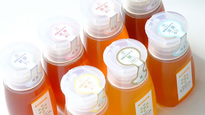 【 数量限定 】田舎はちみつ ボトル 7種 セット [ ピタッとボトルB7 280g ]（ 茨城県共通返礼品： 五霞町 ） 季節で移ろう 生ハチミツ 蜂蜜 非加熱 茨城県産 国産 天然 純粋 贈答用 [EG007us]