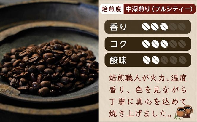 焙煎職人こだわりのコーヒー【豆】250g 小分けパック(ジッパー・バルブ付) ※中深煎り※_LA-3303