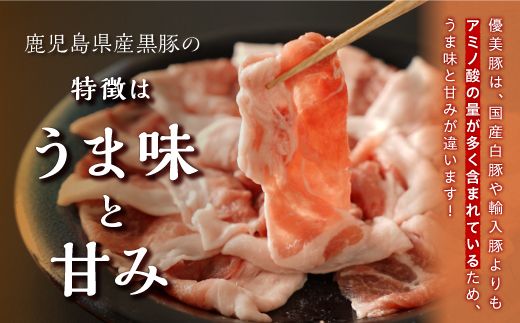 【数量限定】鹿児島県産黒豚「優美豚」もも肉　1.5kg【M629】