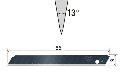 H7-104 ◇貝印 プロ用カッター 本体＋黒刃替刃セット（S-002+B-50）