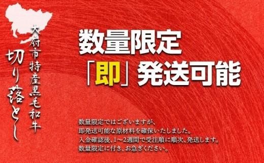 【数量限定・大増量】大府市特産黒毛和牛「下村牛」切り落とし 1.5kg（500g×3パック） 232238_N066