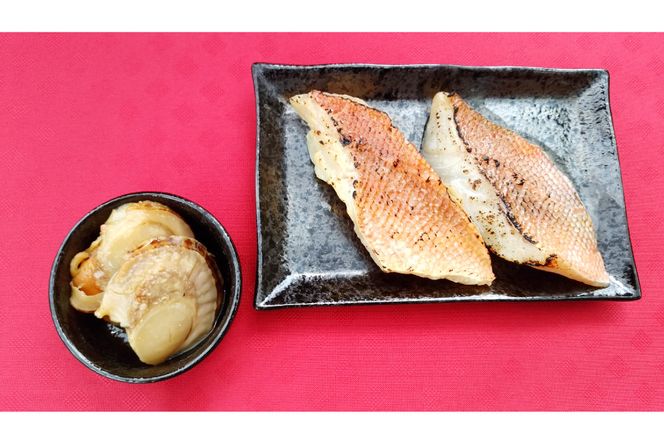 海鮮吟醸漬詰め合わせ＜桜＞ たこ吟醸酒粕漬け100g×2個&赤魚西京味噌漬け70g×4個&ほたて西京味噌漬け60g(3p)×2個 [カネモト畠山水産 宮城県 気仙沼市 20563818] 惣菜 おかず 魚 タコ ホタテ 