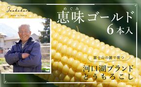 ＜2025年先行予約＞【富士山の麓で育つ】河口湖ブランドとうもろこしInakakara「恵味ゴールド」6本入 FBA001