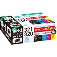 エコリカ【キヤノン用】 BCI-321+320/5MP+320PGBK互換リサイクルインク 5色パック+黒1個プラスお買い得（型番：ECI-C3215P+BK） canon リサイクル インク 互換インク カートリッジ インクカートリッジ カラー オフィス用品 プリンター インク 山梨県 富士川町