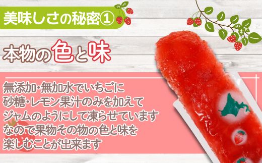 北海道 豊浦産 いちご果肉入り！50g×20本 イチゴシャーベット TYUN037