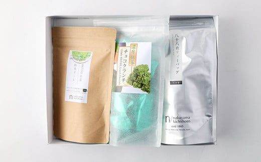 中山吉祥園 八女茶 人気商品 3種 詰合せ セット 【 八十八夜 ・ 抹茶オーレ ・ 抹茶クランチ 】 緑茶 煎茶 抹茶 濃厚 チョコレート クランチ 国産 福岡県産
