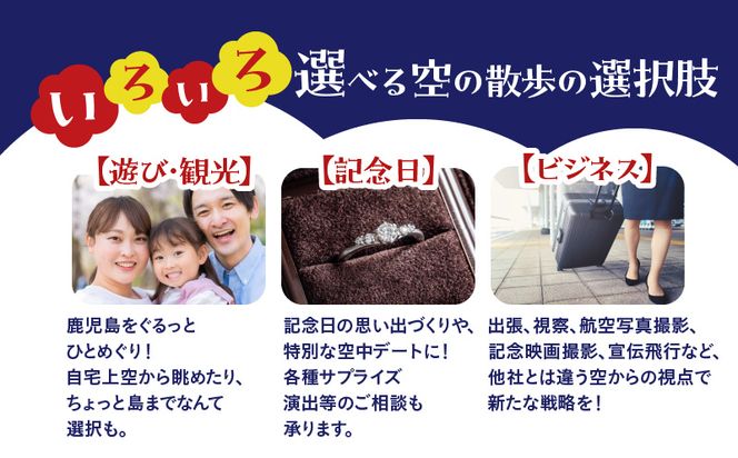 【夜間遊覧飛行】錦江湾ナイトコース　ブリテンノーマン式BN2B型（大人9名まで）　K222-FT009