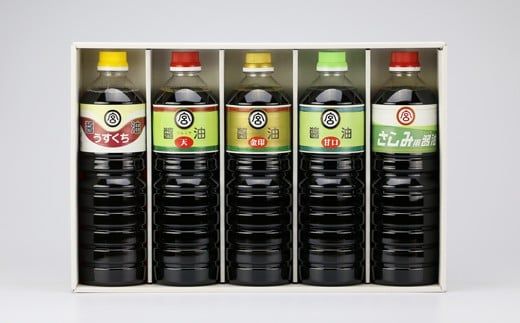 宮崎醤油1L ５本セット [マルミヤ本店 宮崎県 日向市 452060979]