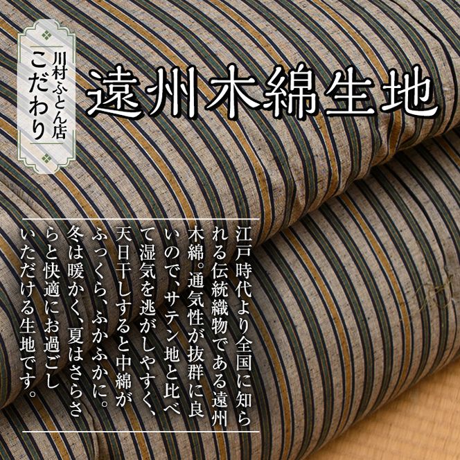 a487 布団職人手作り 遠州織物 マイ座布団(ベージュ)サイズ59cm×63cm