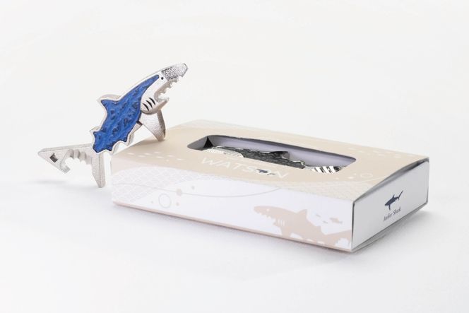 えりちん　サメ　オーダー サメ革 マルチツール ワトソン君 青海(ブルー) [AtelierShark