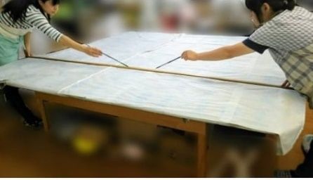 夏用ダウンケット（羽毛肌掛布団）シングルサイズ150×210　＊ホック付き二枚合わせ対応可能　色：クリーム