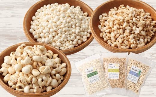 ＜わんポン【玄米・ホワイトソルガム・ハトムギ3種セット】＞翌月末迄に順次出荷【c1067_bw_x2】